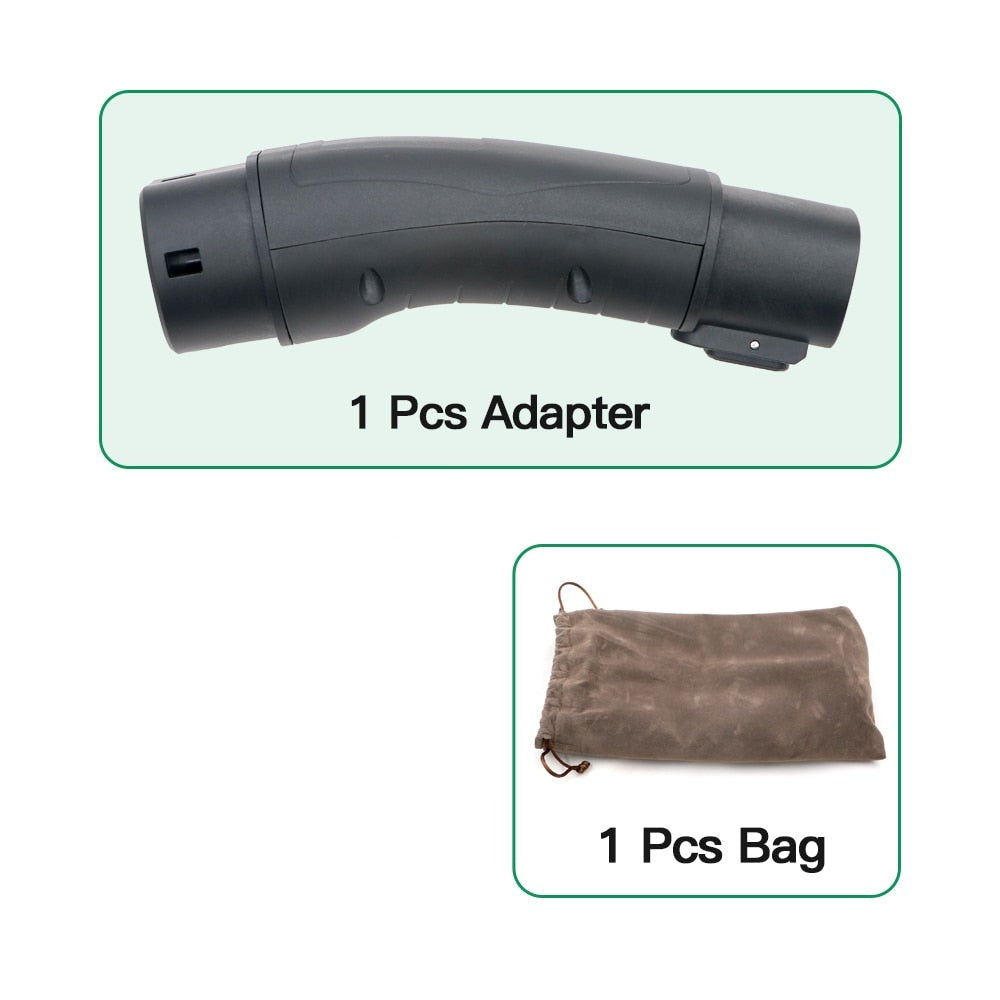 Tesla to Type 2 EV Adaptor 60A 14kw High Speed Charging Adapter Use for Type2 Cars Connect With Tesla EV Charger