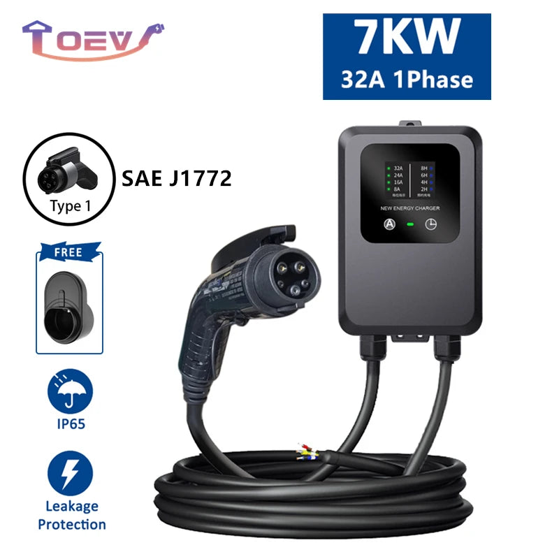 New EVSE Wallbox 7KW 32A for Electric Car Charging For All Cars