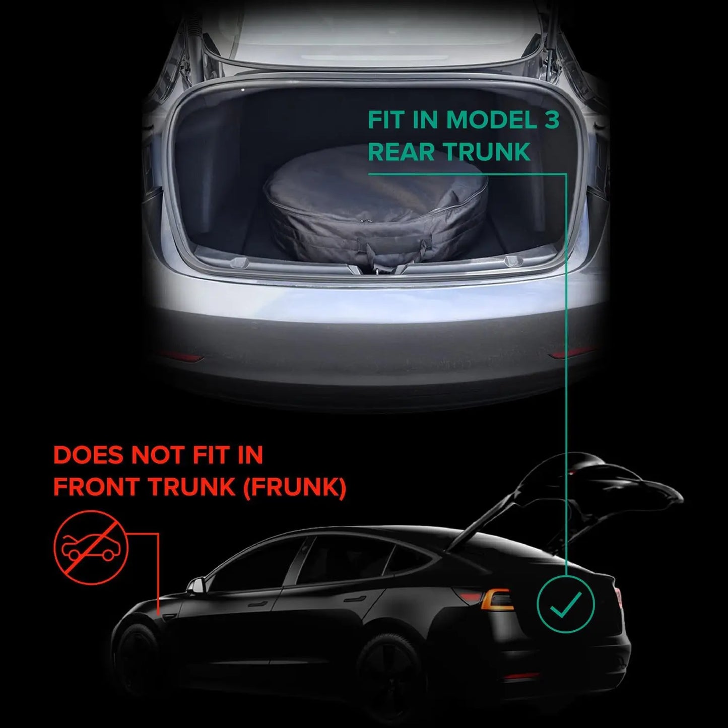 Complete Spare Wheel and Tire - Compatible with 2017+ Tesla Model 3 Long Range & RWD Trims
