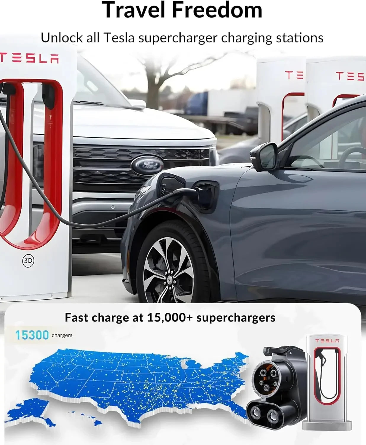 Tesla Supercharger to CCS1 Charging Adapter
