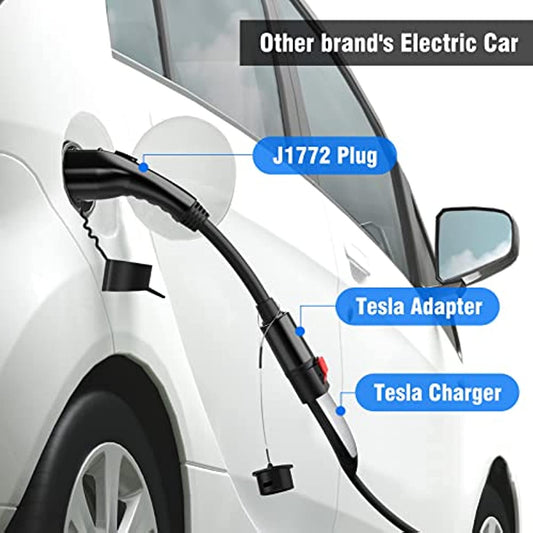 J1772 Type 1 Adapter Max 60 Amp & 250V To Tesla Compatible with Tesla High Powered Charger