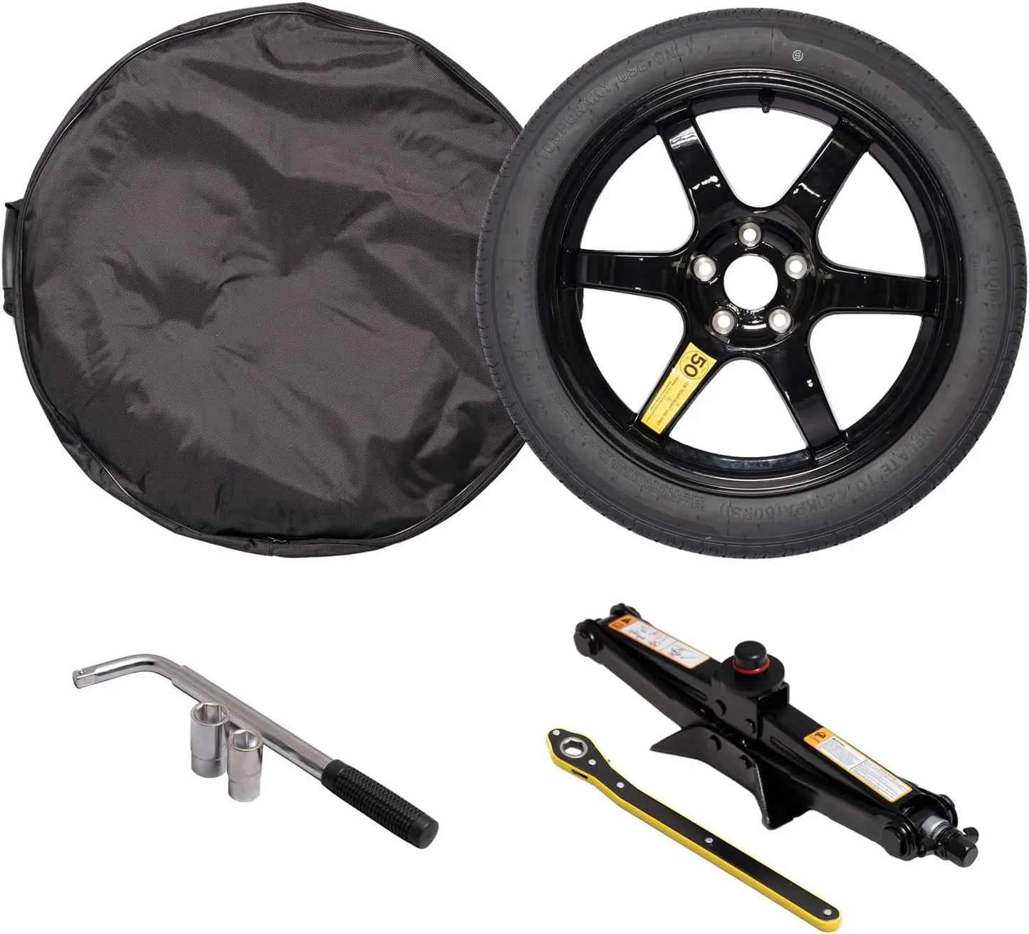 Complete Spare Wheel and Tire - Compatible with 2017+ Tesla Model 3 Long Range & RWD Trims