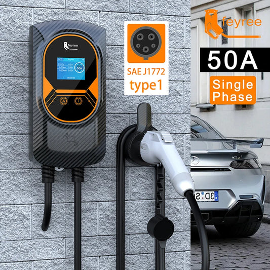 Feyree PowerWall EV 50A-Type1 Cable J1772 Socket Wall-mounted