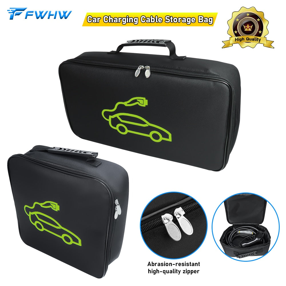 FWHW EV Cable Organizer Bag EV Charger Cable Storage Bag