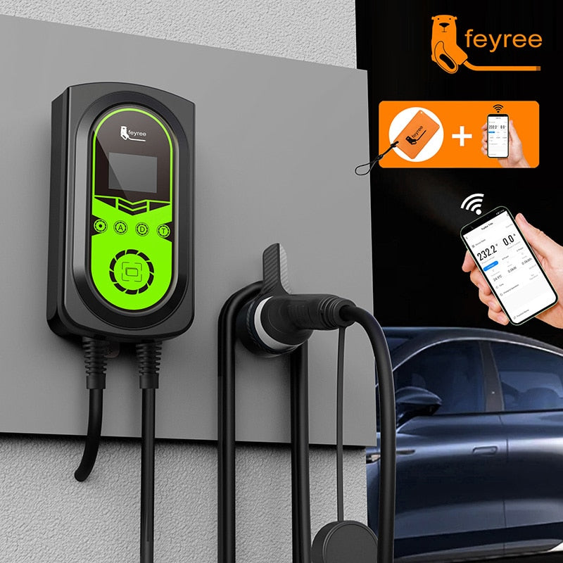 Feyree EV Charger Type2 Cable EVSE Wallbox 32A (7KW) (11KZW) (22KW)