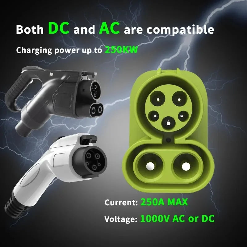 EVCar Adapter CCS1 To CCS2 DC Fast Charging Plug Adapter Portable