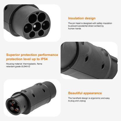 Electric Vehicle Charging Connector Type2 To Type1 16A/32A