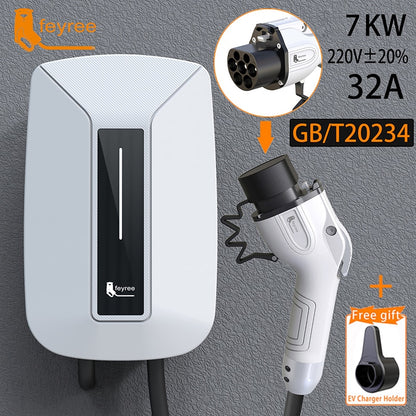 Feyree EV Charger EVSE Wallbox 32A 7KW 1 Phase (Type1) (Type2) (GBT)