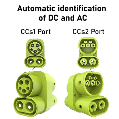 EVCar Adapter CCS1 To CCS2 DC Fast Charging Plug Adapter Portable