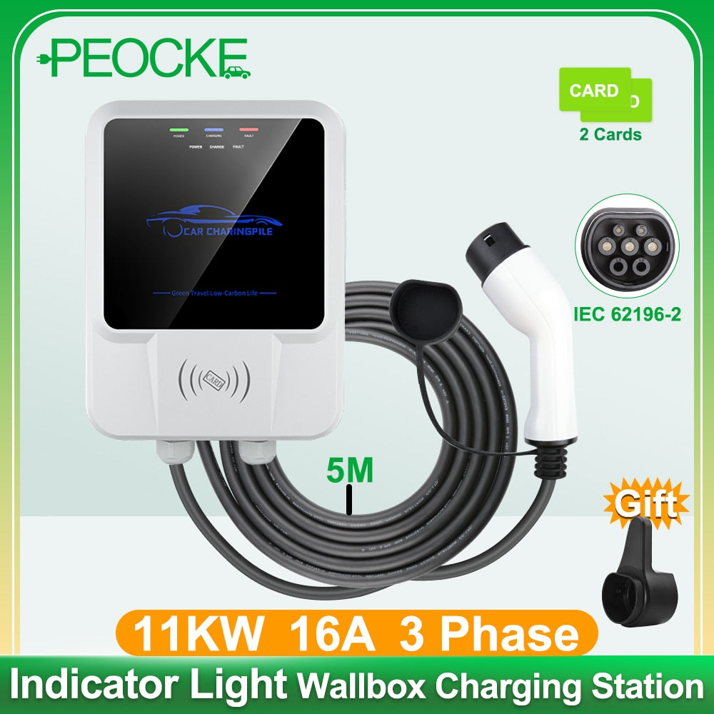 Mobile EV Charger 16A 11kw Wallbox APP Bluetooth Version Wifi