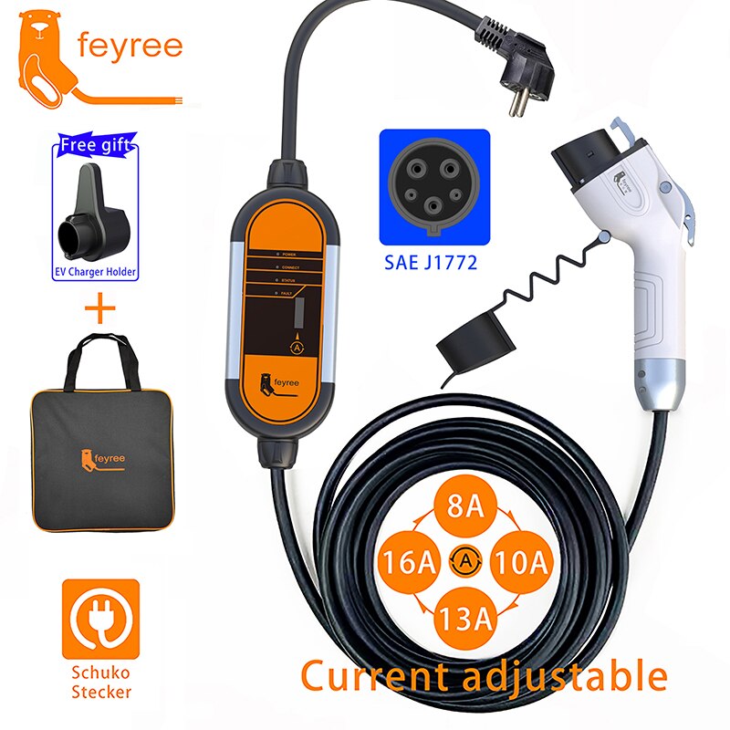 Feyree EV Charger Type2 Cable EVSE Wallbox 32A (7KW) (11KZW) (22KW)