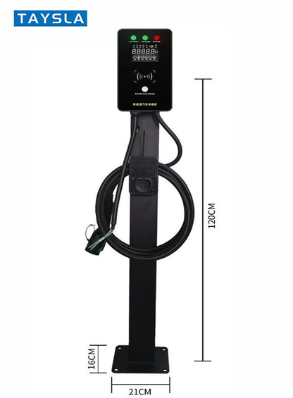 TAYSLA Electric Vehicle Charging Station Pile Post Wall Mounted Pile and (EV Charger (Type1) (Type2)