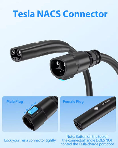 Tesla Electric Vehicle Charger Extension Cord 48A with Models Y/S/X/3 TESLA NACS EV Charging Extension Cable