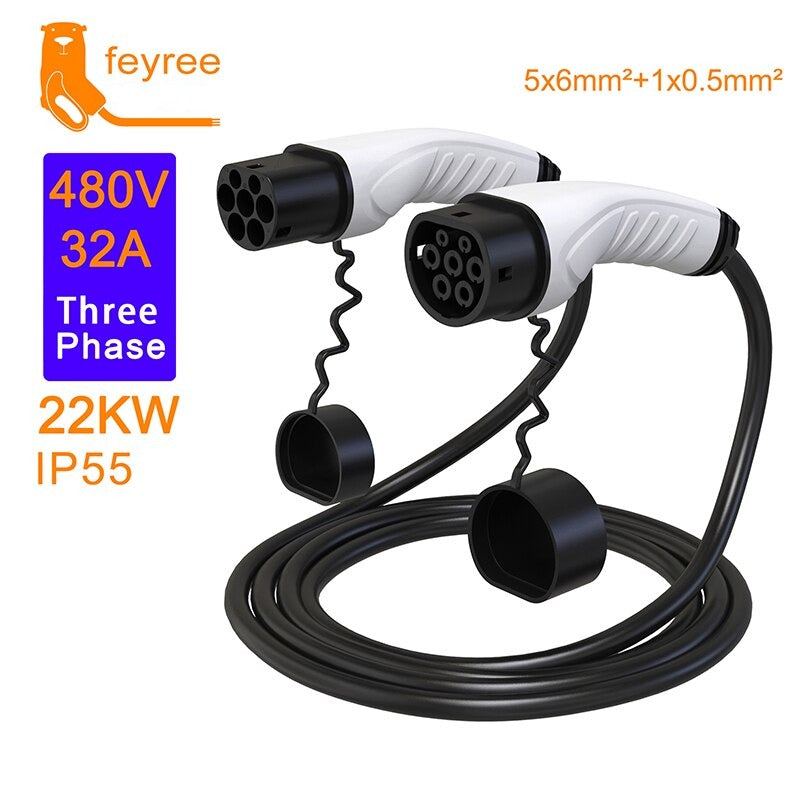 Feyree EV Charger Cable Type2 Female Car to Male Plug