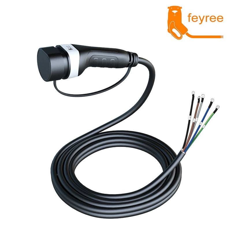 Feyree EV Charger Type2 Female Car side 5m Cable 32A 8KW 1Phase Car Charging Station