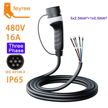 Feyree EV Charger Type2 Female Car side 5m Cable 32A 8KW 1Phase Car Charging Station