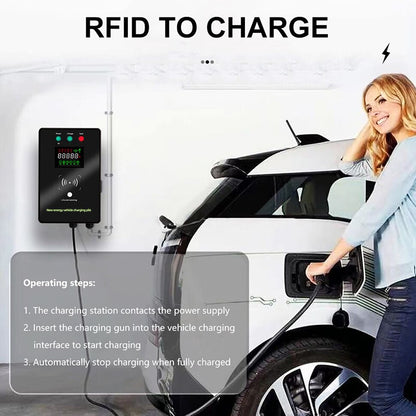 TAYSLA Electric Vehicle Charging Station Pile Post Wall Mounted Pile and (EV Charger (Type1) (Type2)